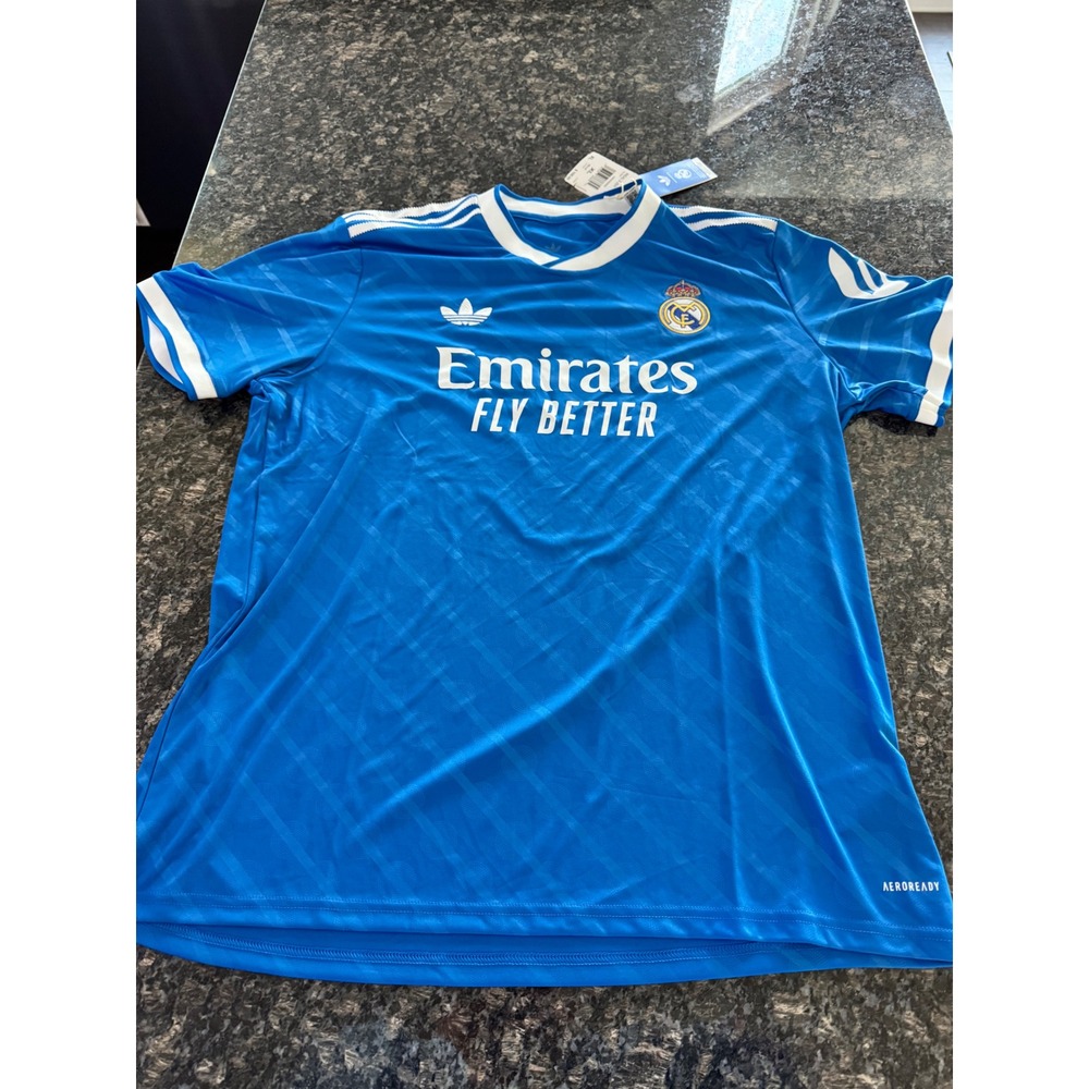 Adidas‎ Real Madrid 2024-25 Third Jersey Men XL Blue Trefoil JV5845 NWT